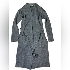 Dex Grey Knit Longline Belted Cardigan | Size Small